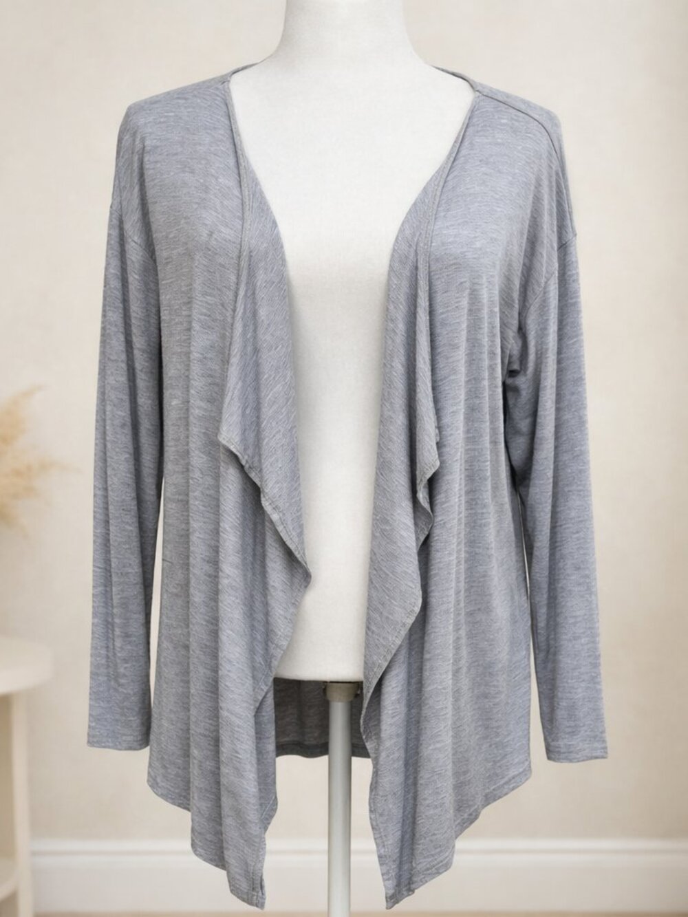 Vince Camuto Draped Waterfall Cardigan Boho Open Front  Minimalist Capsule